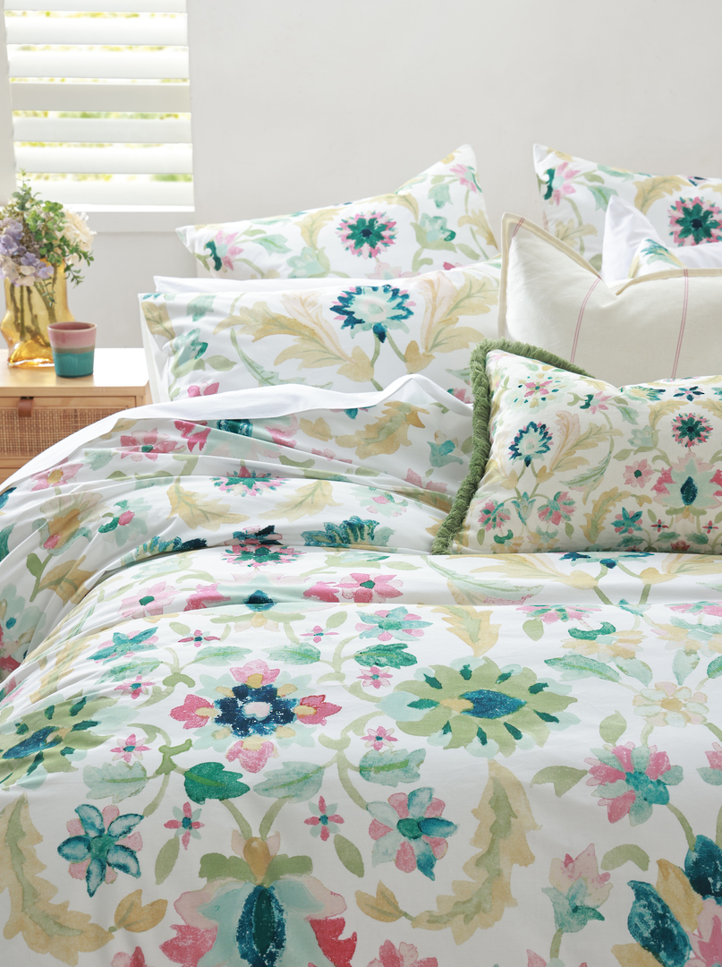 MM Linen Freya Reversible Duvet Cover Set | Cotton Percale image 2